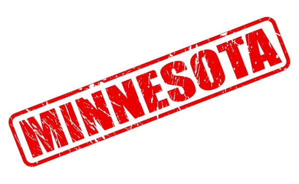 Minnesota texte timbre rouge — Image vectorielle
