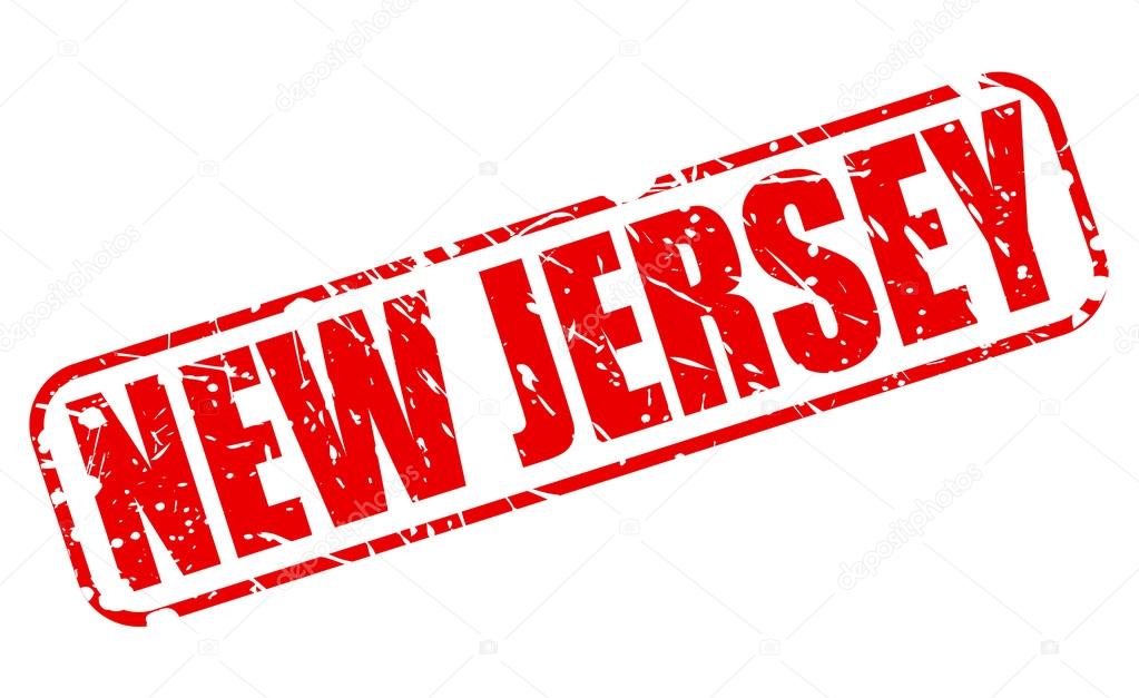 New jersey red stamp text