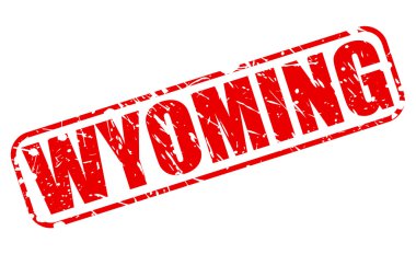 Wyoming kırmızı damga metni