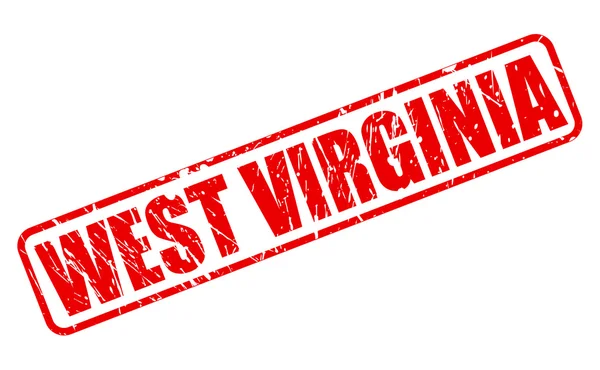 West Virginia timbro rosso testo — Vettoriale Stock