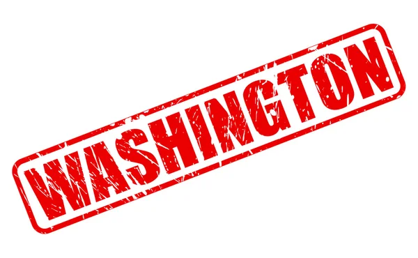 Washington texto selo vermelho —  Vetores de Stock