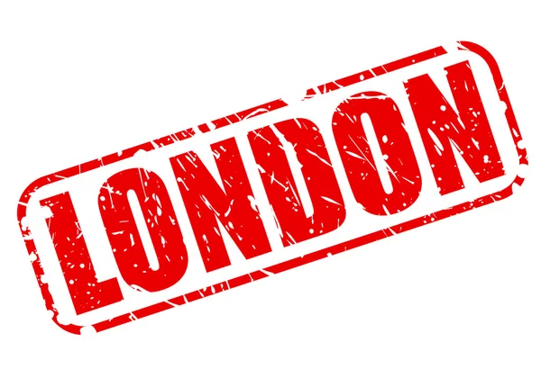 Londen rode stempel tekst — Stockvector