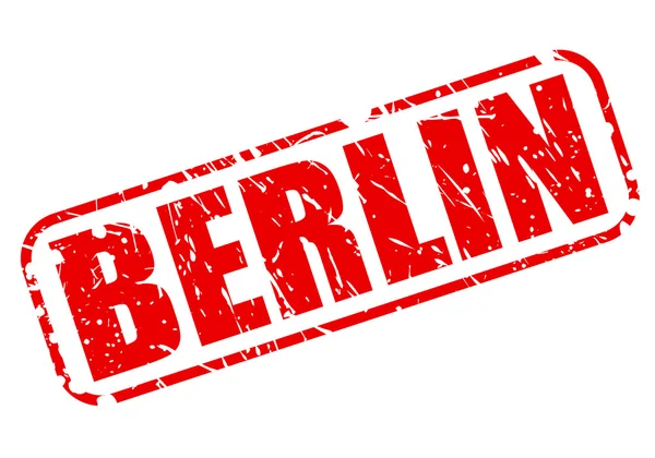 Berlino timbro rosso testo — Vettoriale Stock
