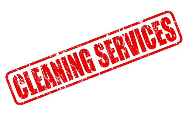 Cleaning services red stamp text — Stock Vector