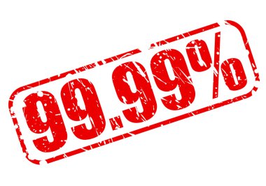 %99,99 Kırmızı damga metni