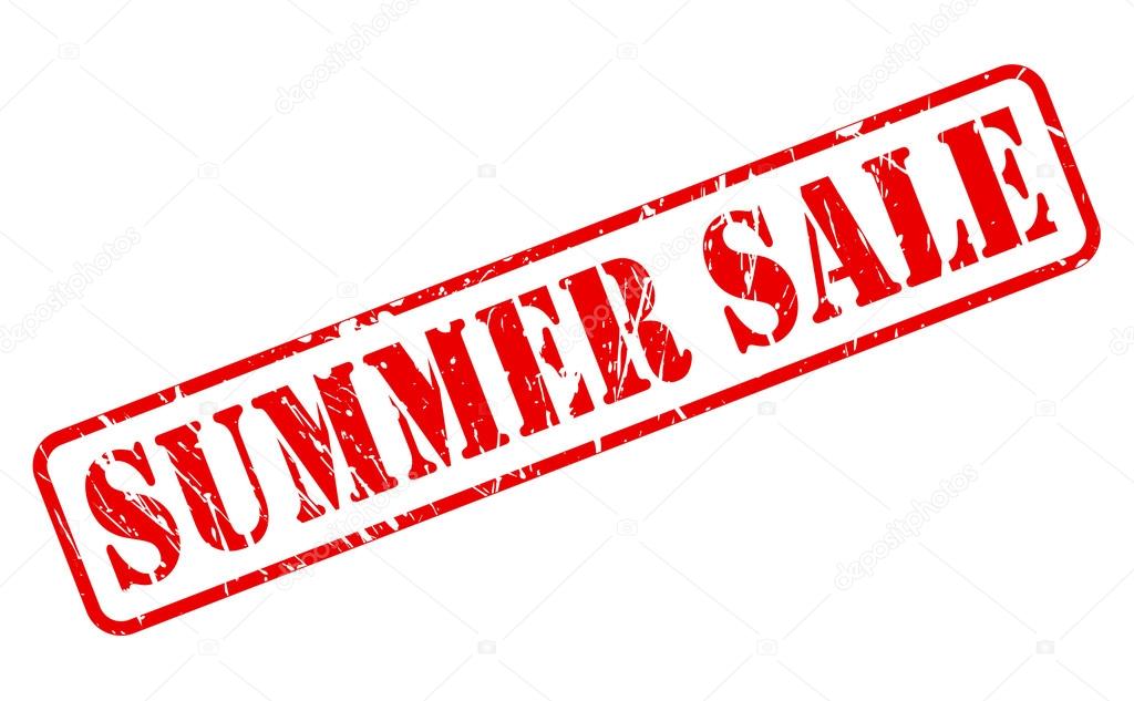 Summer sale red stamp text