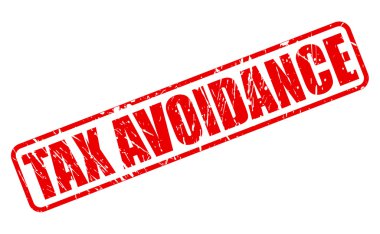 TAX AVOIDANCE red Rubber Stamp clipart