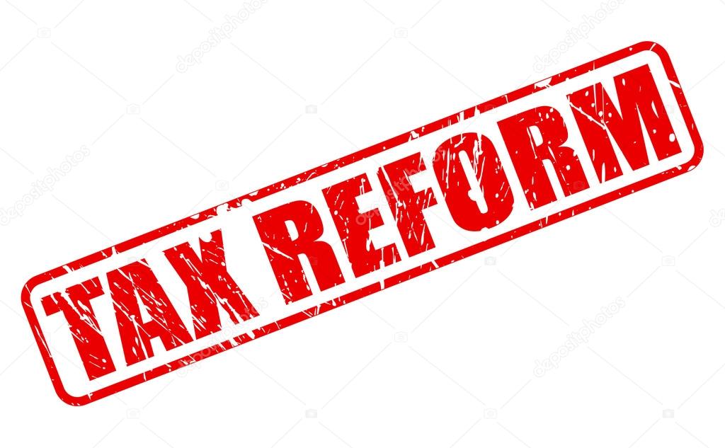 Tax reform red stamp text