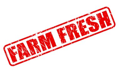 Çiftlik taze kırmızı damga metni