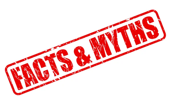 Fakta dan Mitos cap merah - Stok Vektor