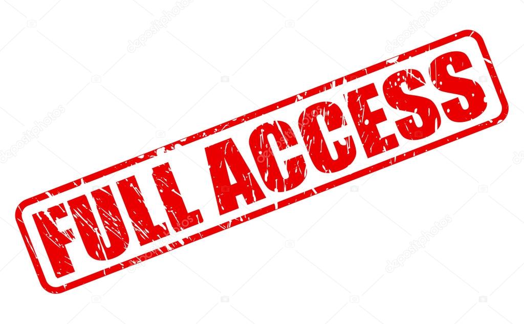 Full access red stamp text