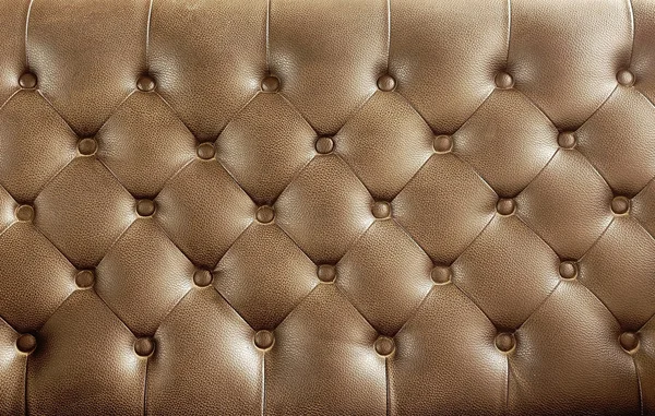 Brown vintage leather close-up Sofa — Stock Photo, Image