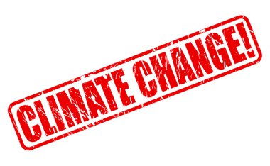 İklim değişikliği kırmızı damga metni