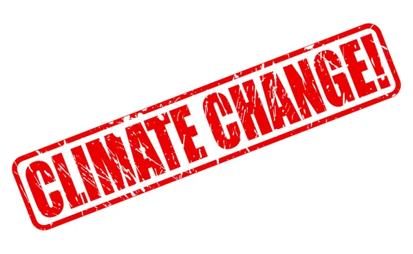 Cambiamento climatico timbro rosso testo — Vettoriale Stock
