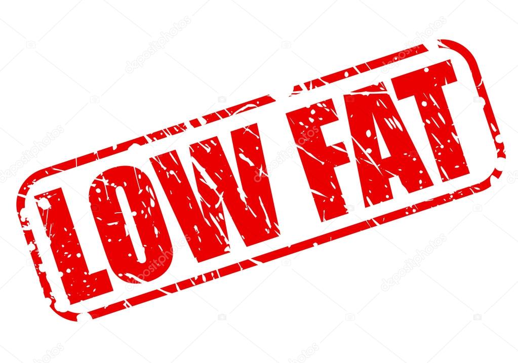 Low fat red stamp text