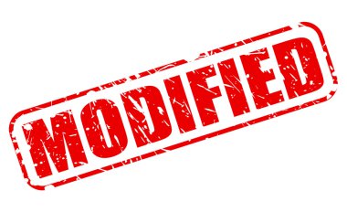 Değiştirilmiş kırmızı damga metni