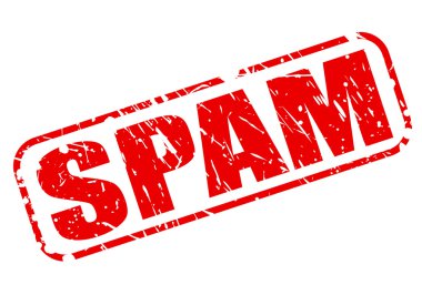 Spam kırmızı damga metni