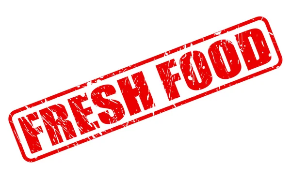 Texto del sello rojo de alimentos frescos — Archivo Imágenes Vectoriales