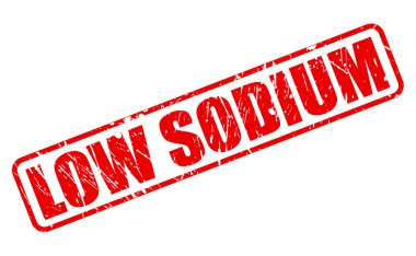 Düşük sodyum kırmızı damga metni
