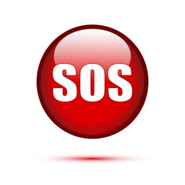 Sos metin kırmızı düğmeye