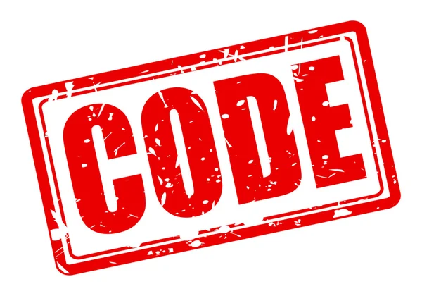 Code rood stempel tekst — Stockvector