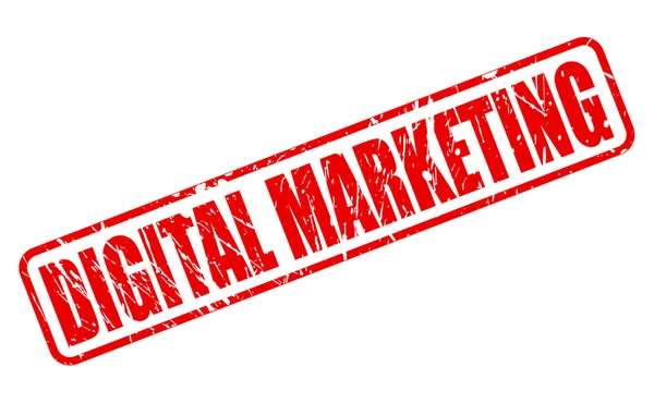 Digital marketing timbro rosso testo — Vettoriale Stock