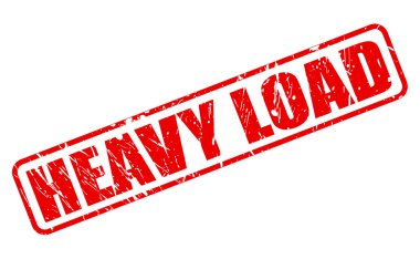 Heavy load red stamp text