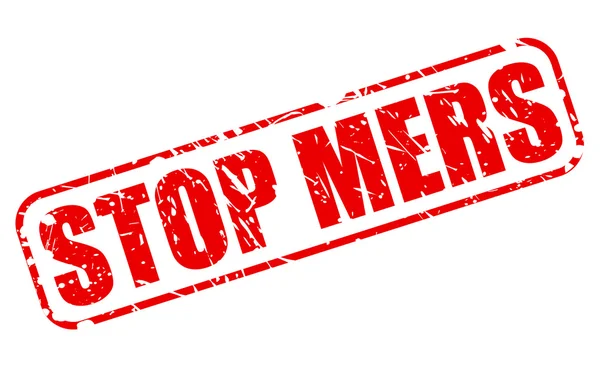 Stop MERS texte du timbre rouge — Image vectorielle