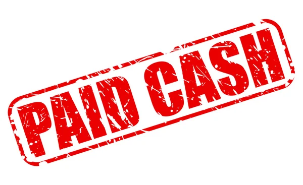 Paid cash red stamp text — Stockvector