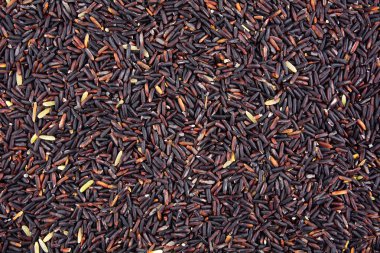Texture of raw purple Riceberry rice clipart