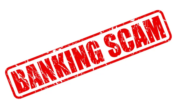 BANKING SCAM red stamp text — Stock Vector