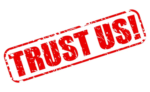Trust us red stamp text — Stock Vector