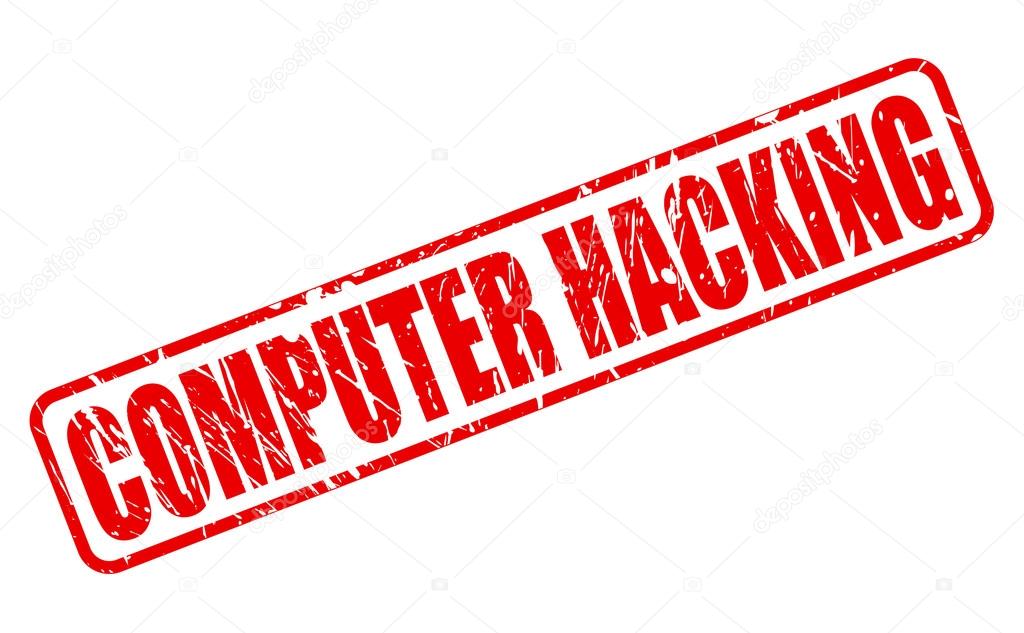 COMPUTER HACKING red stamp text