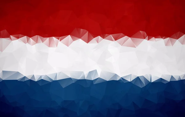 Abstract Netherlands flag polygon — Stock Vector