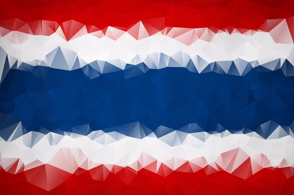 Abstracte Thailand vlag veelhoek — Stockvector