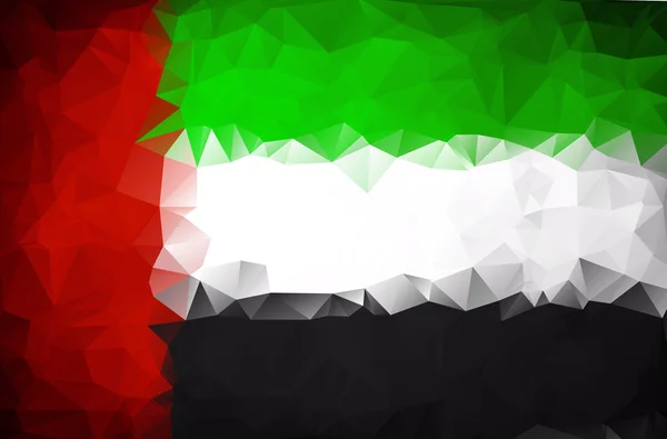 Abstract UAE flag polygon — Stock Vector
