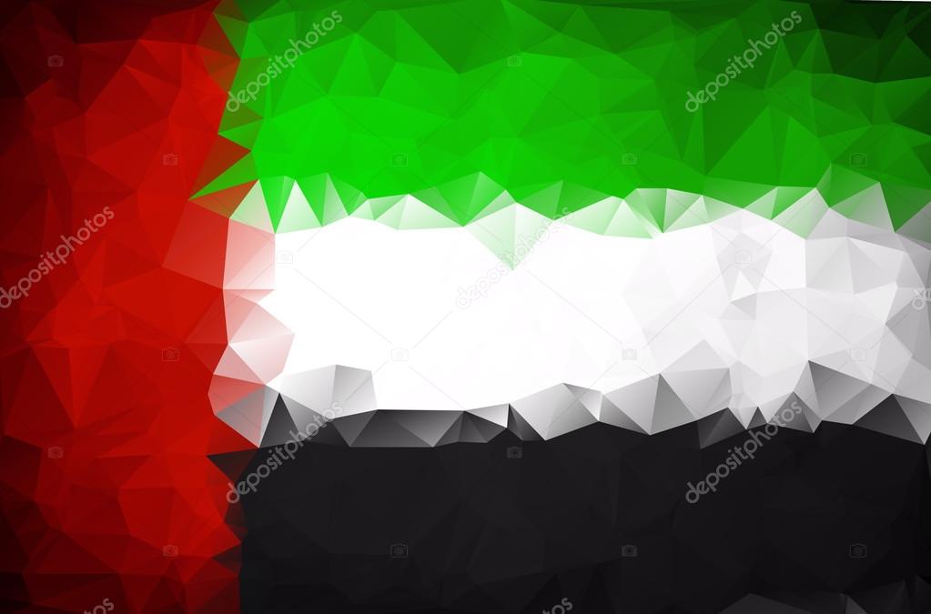 Abstract UAE flag polygon
