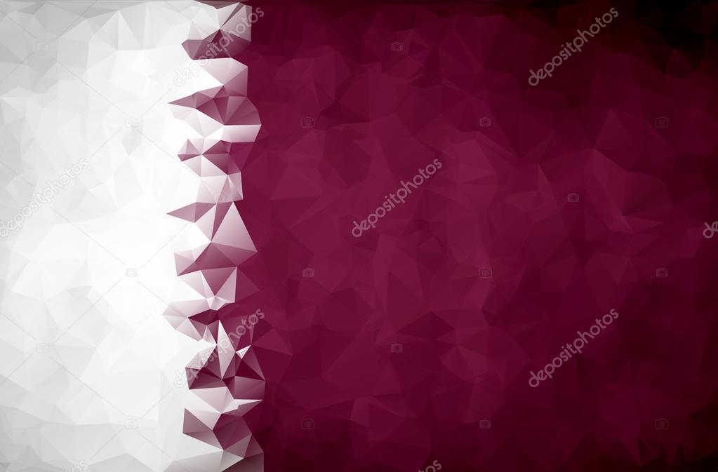 Abstract Qatar flag polygon