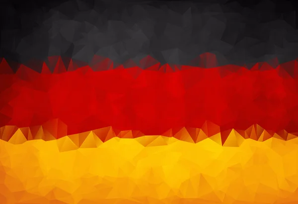 Abstract German flag polygon — Stock Vector