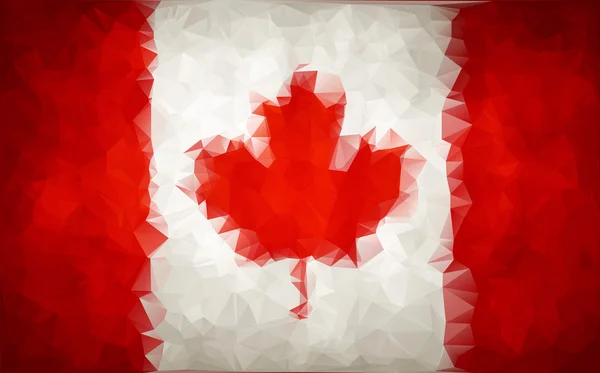 Abstrakt Kanada flagga polygon — Stock vektor