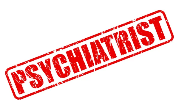 Красная марка PSYCHIATRIST — стоковый вектор