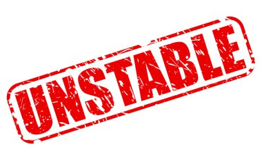 Unstable red stamp text clipart