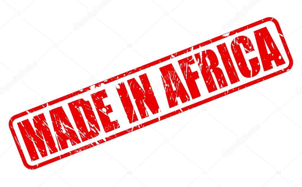 Made in africa red stamp text