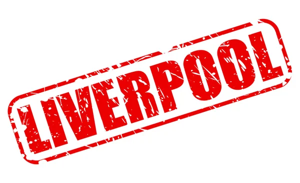 Liverpool kırmızı damga metni — Stok Vektör