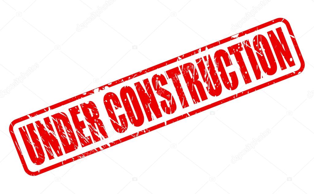 Under construction red stamp text