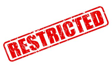 Kısıtlı kırmızı damga metni