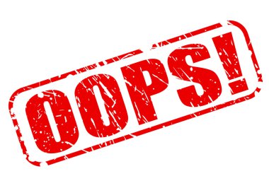 Oops red stamp text clipart