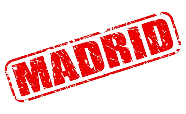 Madrid červené razítko text — Stockový vektor