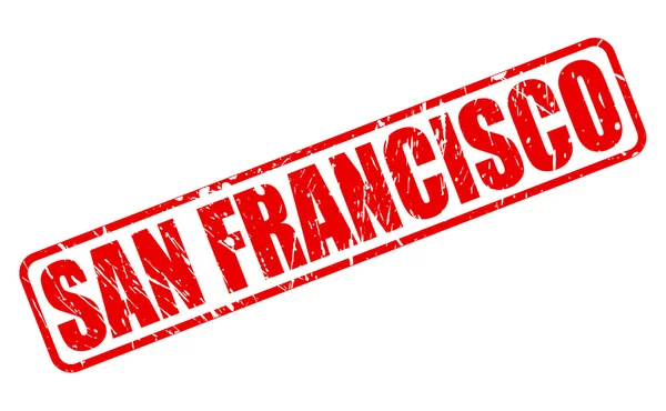 San Francisco rote Briefmarke Text — Stockvektor