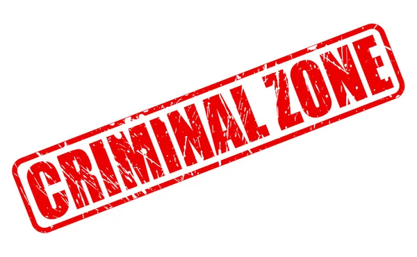 Zona criminal sello rojo texto — Vector de stock